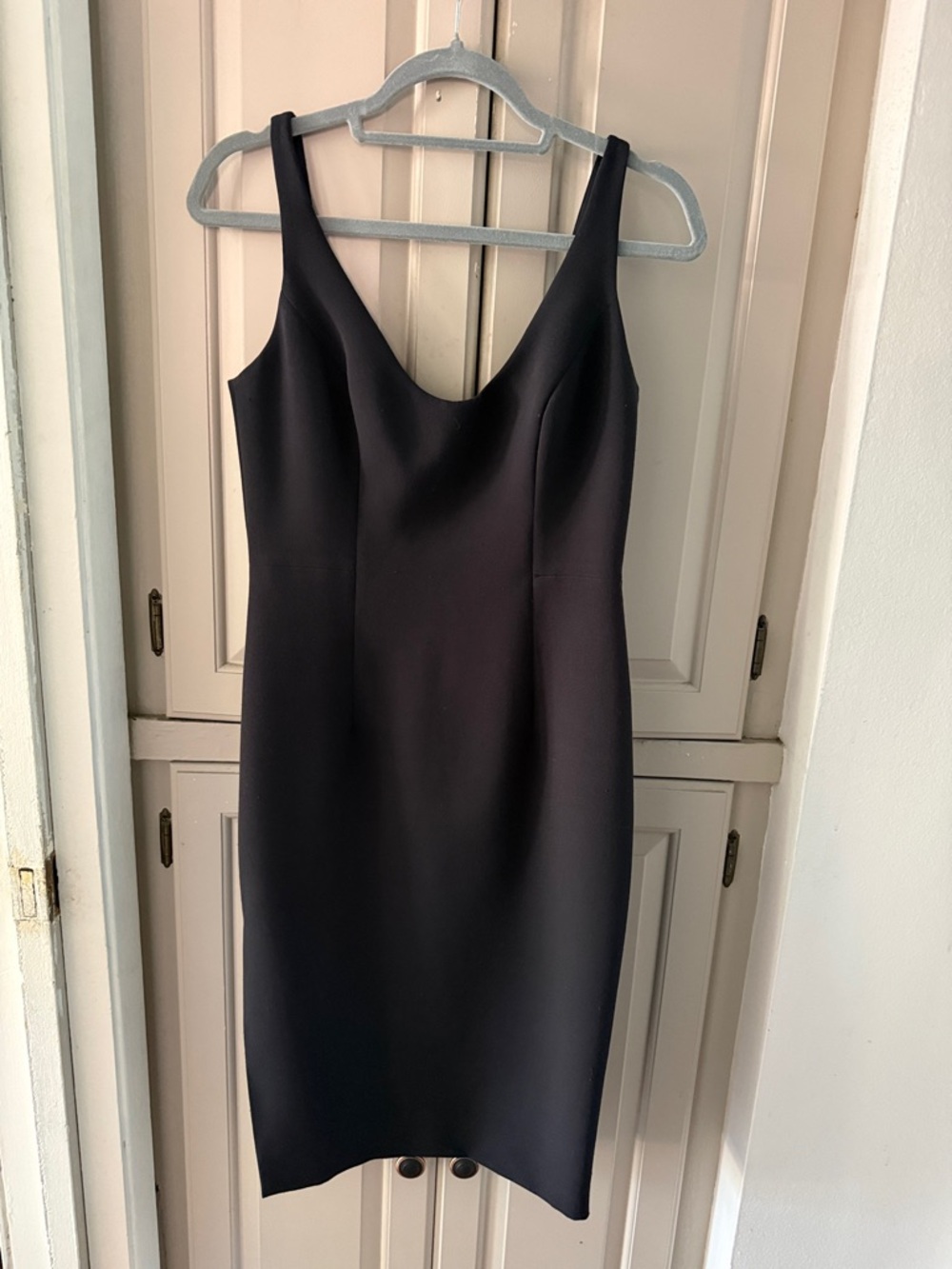 Milly Black Scoop-Neck Midi Dress